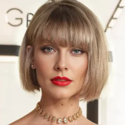 Taylor Swift Inspired Wigs Synthetic Wig Straight Short Bob Wig Short Medium Brown / Bleached Blonde Synthetic Hair Women's Fashionable Design Soft Natural Blonde