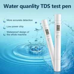 TDS Digital Water Tester Water Test Pen Water Quality Analysis Meter Water Purity Check 0-9999 ppm Measurement Hardness Tester