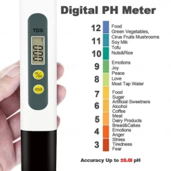 TDS Water Quality Tester Precise and Reliable Hydroponic Water pH Meter Ideal Water Testing Meter for Drinking Water Aquariums Indoor Gardens Homemade