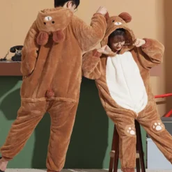 Teddy Bear Party Costume Costume Family Christmas Pajamas Kigurumi Pajamas Men's Women's Boys Girls' Halloween Carnival Masquerade One Piece Kid's Adults' Party Party & Evening Onesie