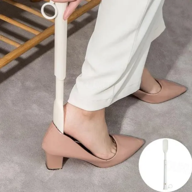 Telescopic Adjustable Length Shoe Horn, Retractable Shoe Pullout Shoe Horn, Portable Dressing Aid Stick Long Handle Shoe Horn For Seniors Men Women Kids