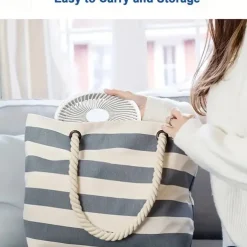 Telescopic Folding USB Fan – Portable Electric Fan for Dormitory, Office, Desktop, Rechargeable and Quiet