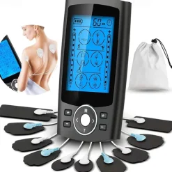 Tens Muscle Stimulator 36-Mode Electric EMS Acupuncture Body Massage Digital Therapy Slimming Machine Electrostimulator Dual Channel with 10 Pads Dust-Proof