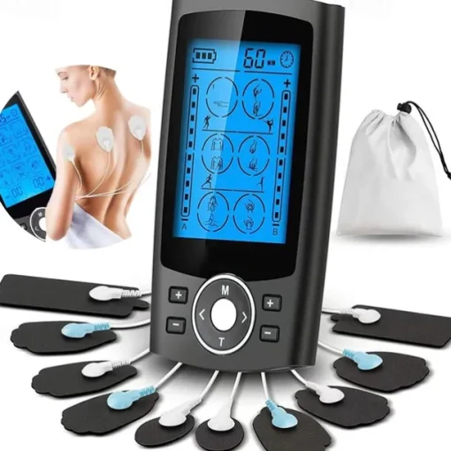 Tens Muscle Stimulator 36-Mode Electric EMS Acupuncture Body Massage Digital Therapy Slimming Machine Electrostimulator Dual Channel with 10 Pads Dust-Proof