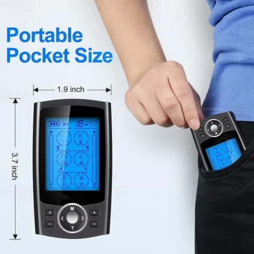 Tens Muscle Stimulator 36-Mode Electric EMS Acupuncture Body Massage Digital Therapy Slimming Machine Electrostimulator Dual Channel with 10 Pads Dust-Proof