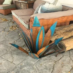 Tequila Rustic Sculpture, DIY Metal Agave Plant,Rustic Hand Painted Metal Agave,Garden Yard Art Decoration Statue Home Decor for Yard Stakes,Garden Figurines,Outdoor Patio