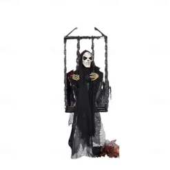 Terrifying Chain Ghost Halloween Garden Party Atmosphere Decorations Spooky Pranking Cage Ghost Props