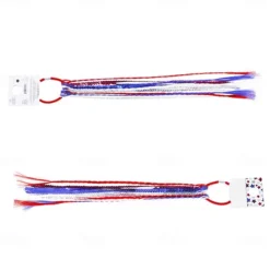 4th of July American Flag Hair Ties Bands,Patriotic Hair Accessories,Memorial Day Independence Day Decorations,2Pcs