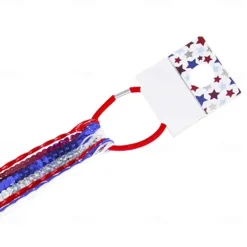 4th of July American Flag Hair Ties Bands,Patriotic Hair Accessories,Memorial Day Independence Day Decorations,2Pcs