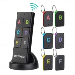 TH104 Wireless Key Finder RF Key Locator Pet Tracker Wallet Tracker Remote Control 1 RF Transmitter 6 Receiver