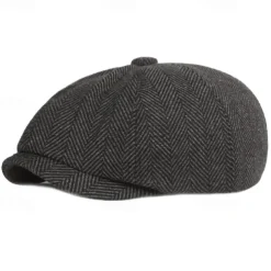 The Great Gatsby Gangster Retro Vintage Roaring 20s 1920s All Seasons Beret Hat Newsboy Cap Men's All Teen Costume Hat Vintage Cosplay Event / Party Festival Normal Hat New Year / Hand wash / Woolen