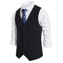 The Great Gatsby Gentleman Gangster Retro Vintage Roaring 20s 1920s Outfits Vest Panama Hat Accesories Set Men's Costume Vintage Cosplay Prom Festival Cravat Christmas