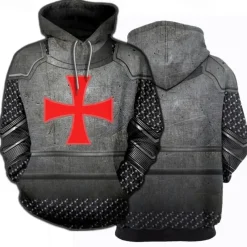 The Last Templar Crusader Knights Templar Hoodie Cartoon Manga Anime 3D Front Pocket Graphic For Women's Adults' 3D Print