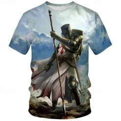 The Last Templar Crusader Knights Templar Crusader T-shirt Cartoon Manga Anime 3D Graphic For Couple's Men's Women's Adults' 3D Print