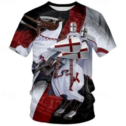 The Last Templar Crusader Knights Templar Crusader T-shirt Cartoon Manga Anime 3D Graphic For Couple's Men's Women's Adults' 3D Print