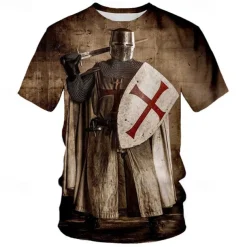 The Last Templar Crusader Knights Templar Crusader T-shirt Cartoon Manga Anime 3D Graphic For Couple's Men's Women's Adults' 3D Print