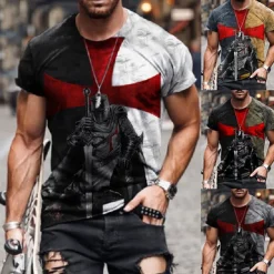 The Last Templar Crusader Knights Templar Crusader T-shirt Cartoon Manga Anime 3D Retro Graphic For Couple's Men's Women's Adults' 3D Print