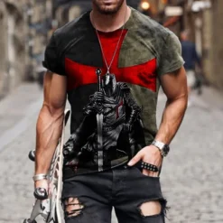 The Last Templar Crusader Knights Templar Crusader T-shirt Cartoon Manga Anime 3D Retro Graphic For Couple's Men's Women's Adults' 3D Print