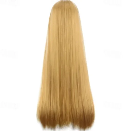 The Legend of Zelda Zelda Cosplay Wigs Women's Asymmetrical Braid 31 inch Heat Resistant Fiber Plaited Natural Straight Yellow Teen Adults' Anime Wig Halloween Wig