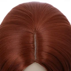 The Movie Black Widow Cosplay Wigs for Women Anime Synthetic Shoulder Length Brown Silk Straight Wigs for Girls Party Daily Use Halloween Wigs