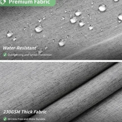 Thick Linen Fabric Shower Curtain, Heavy Duty Luxury Decorative Shower Curtains for Bathroom and Bathtubs, Classic Hotel Spa Quality Design, Waterproof & Washable