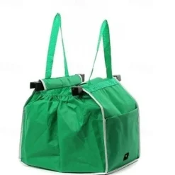Thickened Green Supermarket Cart Shopping Bag Storage Fabric Bag Non Woven Handbag Tv Product Grab Bag