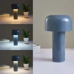 Three Color Adjustable USB Mushroom Light Charging Touch Table Coffee Bar Hotel Bedroom Decoration Nordic Creative Atmosphere Eye Protection Night Light