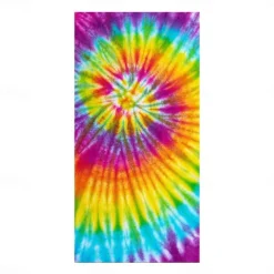 Tie Dye Beach Towel, Sand Free Hippie Color Beach Towels Oversized, Sup Soft Large Bath Towel, Water Absorbent Bathroom Towel for Men, Women, Travel, Swim, Camp, 32 x 64 Inch
