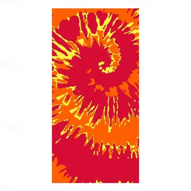 Tie Dye Beach Towel, Sand Free Hippie Color Beach Towels Oversized, Sup Soft Large Bath Towel, Water Absorbent Bathroom Towel for Men, Women, Travel, Swim, Camp, 32 x 64 Inch