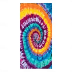 Tie Dye Beach Towel, Sand Free Hippie Color Beach Towels Oversized, Sup Soft Large Bath Towel, Water Absorbent Bathroom Towel for Men, Women, Travel, Swim, Camp, 32 x 64 Inch
