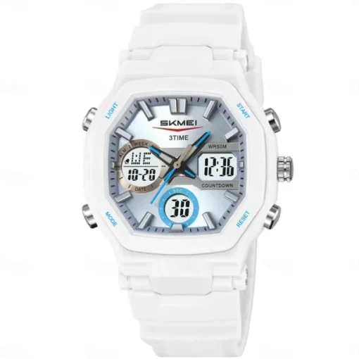 Time Beauty Fashion Multi functional Student Watch Electronic Watch Sports 3 Time Display Electronic Watch