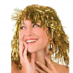 Tinsel Wigs Fancy Dress Shiny Party Wig Metallic Cosplay Supplies