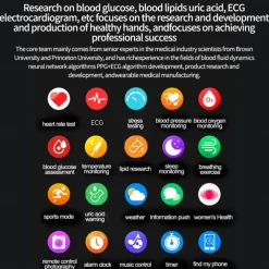 TK25 Smart Watch Uric Acid Lipids Blood Glucose ECG Health Monitoring BT Call AI Voice Men Women Wristwatches Sport Fitness