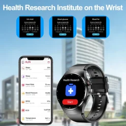 TK25 Smart Watch Uric Acid Lipids Blood Glucose ECG Health Monitoring BT Call AI Voice Men Women Wristwatches Sport Fitness