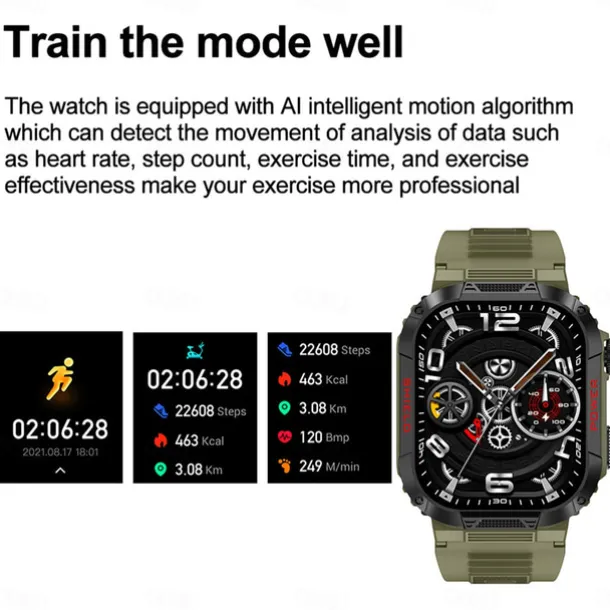 TK25 Sport Outdoor Smart watch Men IP68 Waterproof ECGPPG Health monitoring Bluetooth Call Reloj SmartWatch For Android IOS