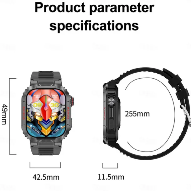 TK25 Sport Outdoor Smart watch Men IP68 Waterproof ECGPPG Health monitoring Bluetooth Call Reloj SmartWatch For Android IOS