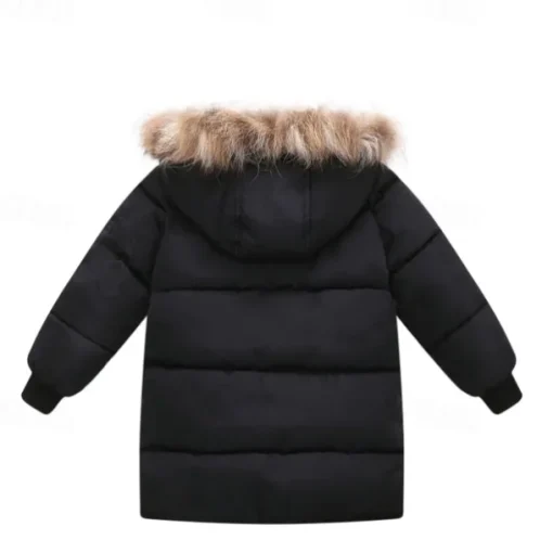 Toddler Boys Down Coat Outerwear Solid Color Long Sleeve Zipper Coat Adorable Daily Black Army Green Winter Fall 3-7 Years