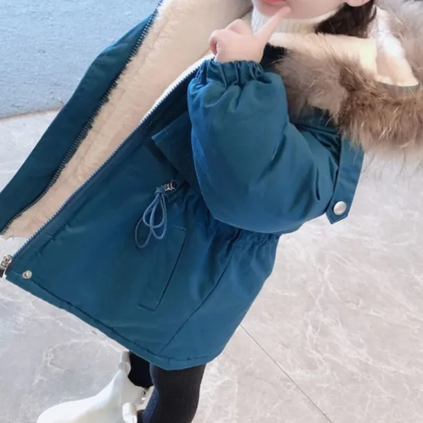 Toddler Girls' Parka Solid Color Fashion Outdoor Cotton Coat Outerwear 3-7 Years Fall Black Pink Blue