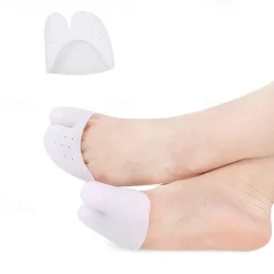 Toe Covers Toe Protectors for Women Silicone Toe Pouches Gel Pads Pointe Shoes Protectors Gel Sock Pads Ballet Dance Toe Caps with Breathable Hole for Ball of Foot Metatarsal