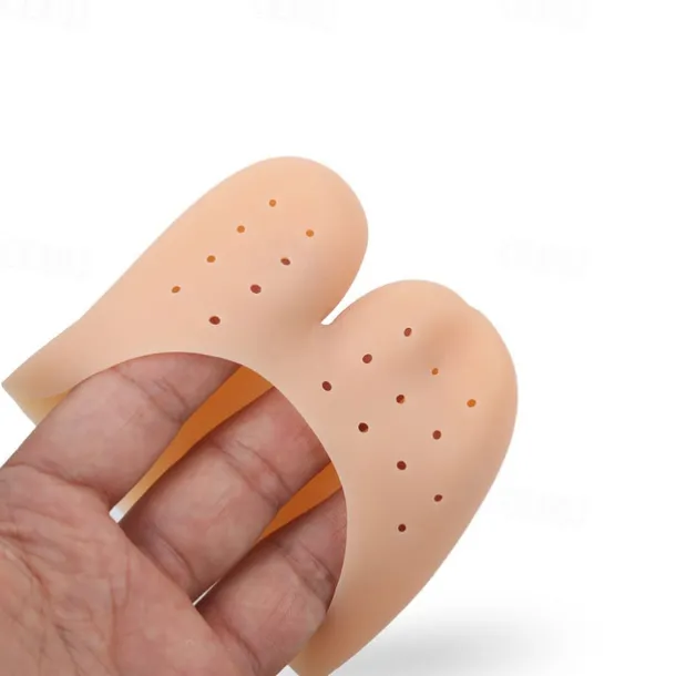 Toe Covers Toe Protectors for Women Silicone Toe Pouches Gel Pads Pointe Shoes Protectors Gel Sock Pads Ballet Dance Toe Caps with Breathable Hole for Ball of Foot Metatarsal