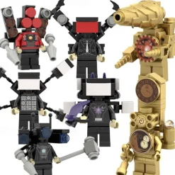 Toilet Blocks Toys TV Building Blocks Toys Imaginative Construction Playset Blocks Action FigureBirthday Building Blocks for Adults Kids Fans