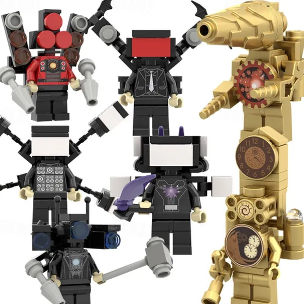 Toilet Blocks Toys TV Building Blocks Toys Imaginative Construction Playset Blocks Action FigureBirthday Building Blocks for Adults Kids Fans