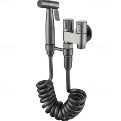 Toilet Hand Held Bidet Faucet Sprayer Bidet Set Sprayer Gun Toilet Spray For Bathroom Self Cleaning Shower Head (with 78 Inch Extension Pipe And Dual Control Angle Valve)