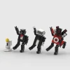 Toilet Man and Surveillance Man Toy Titan Sound TV Man Skibidi Toilet Building Block Q Cute Team