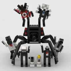 Toilet Man and Surveillance Man Toy Titan Sound TV Man Skibidi Toilet Building Block Q Cute Team