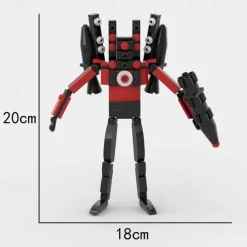 Toilet Man and Surveillance Man Toy Titan Sound TV Man Skibidi Toilet Building Block Q Cute Team