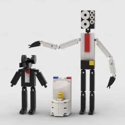 Toilet Man and Surveillance Man Toy Titan Sound TV Man Skibidi Toilet Building Block Q Cute Team