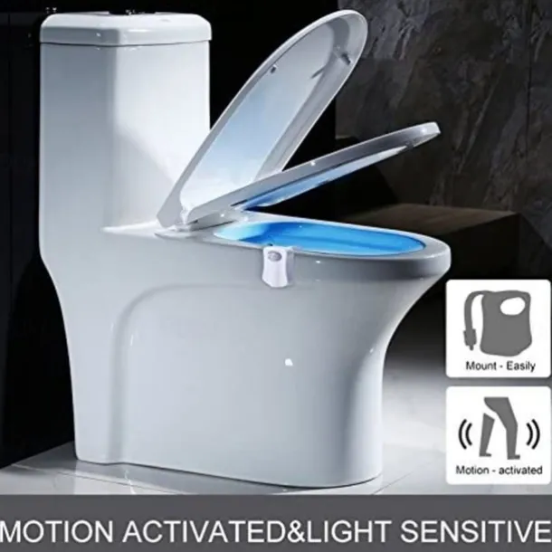 Toilet Night Light PIR Motion Sensor Toilet Lights LED Washroom Night Lamp 16/8 Colors Toilet Bowl Lighting For Bathroom Washroom