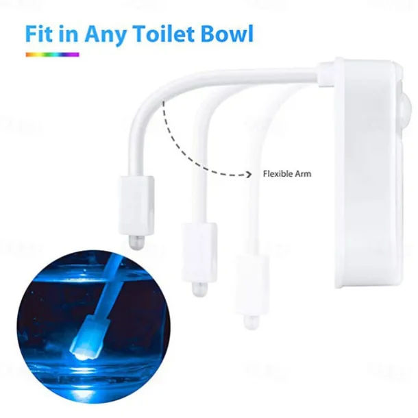 Toilet Night Light PIR Motion Sensor Toilet Lights LED Washroom Night Lamp 16/8 Colors Toilet Bowl Lighting For Bathroom Washroom