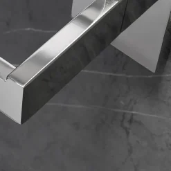 Toilet Paper Holder Premium Design Contemporary Stainless Steel for Bathroom Wall Mounted Brushed Silvery 1pc